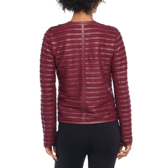NWT The Limited Faux Suede Pleather Pieced Jacket - Picture 4 of 4